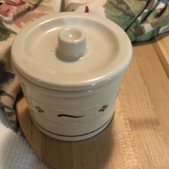 LONGABERGER American Craft 
Acorn Maple Wood Cutting Board + Ceramic Crock NEW - Picture 9 of 16